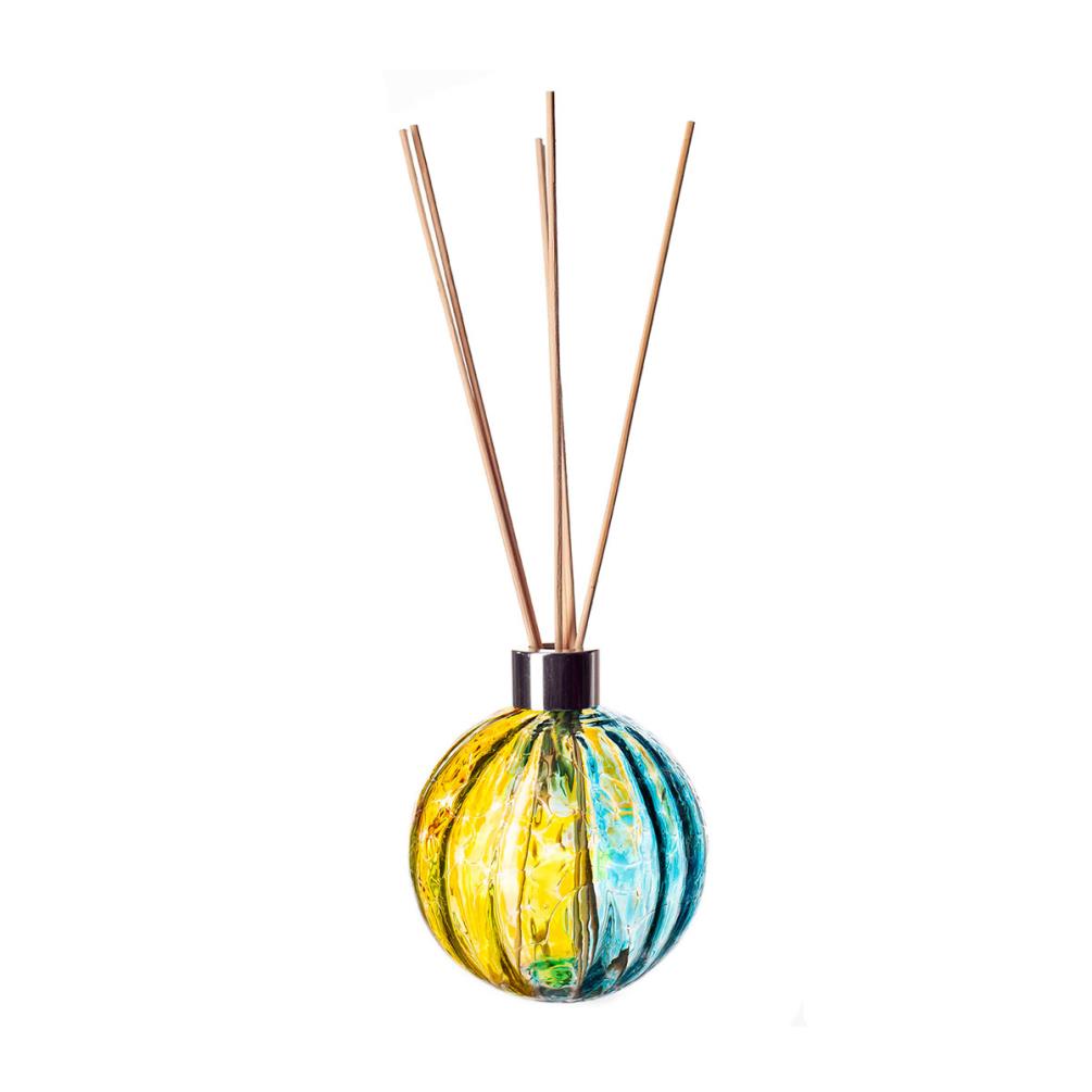 Amelia Art Glass Turquoise, Yellow & Orange Sphere Optic Reed Diffuser £15.74